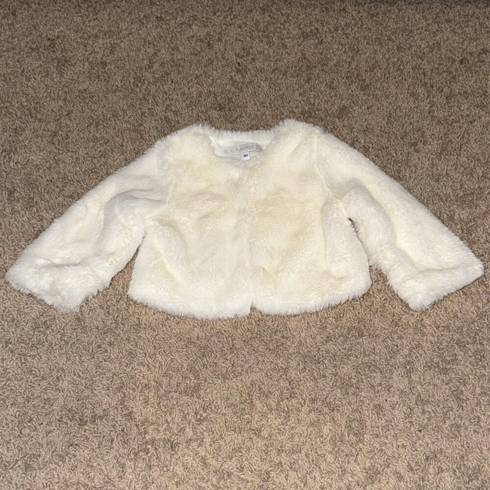 Rachel Zoe Kids Cream Faux Fur Jacket 18M